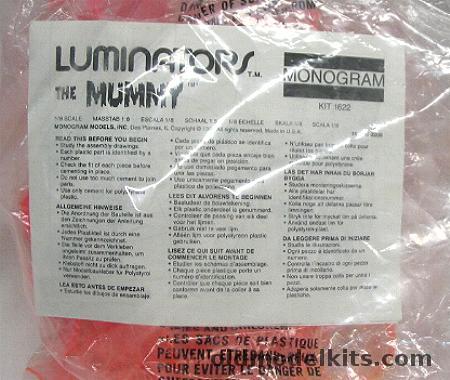 Monogram 1/8 The Mummy (Ex Aurora Molds), 1622  plastic model kit